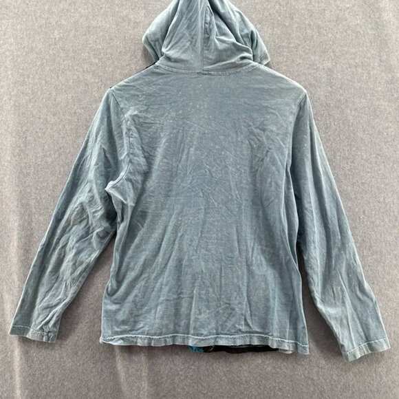 Sacred Threads Jacket Womens M/L Baby Blue Patchwork‎ Embroidered Full Zip Hood - Picture 5 of 9